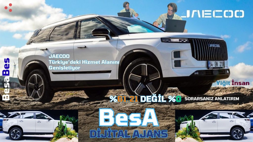 JAECOO'nun Türkiye'de showroom ve hizmet ağını genişletmesini anlatan tanıtım görseli, 2025