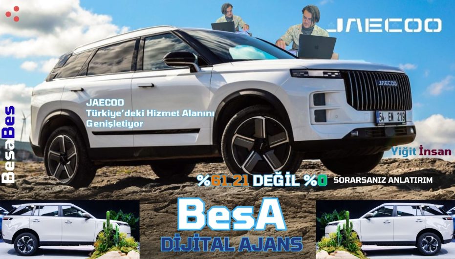 JAECOO'nun Türkiye'de showroom ve hizmet ağını genişletmesini anlatan tanıtım görseli, 2025