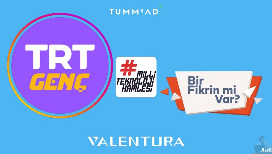 TRT Genç ekranlarında yayınlanan Bir Fikrin mi Var? yarışmasında genç girişimcilerin projelerini jüriye sunduğu sahne